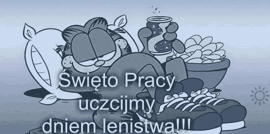 Garfield Święto Pracy